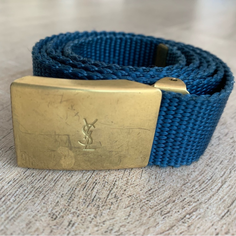 Yves Saint Laurent vintage brass belt.